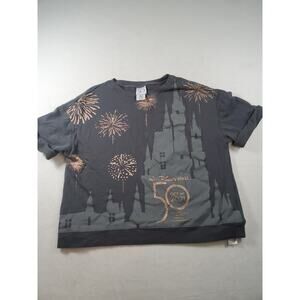 WALT DISNEY WORLD 50TH ANNIVERSARY DOLMAN PULLOVER SHIRT Womens XL